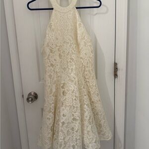 Elegant Cream Lace Dress